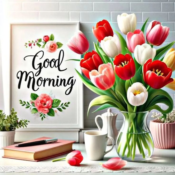 This may contain a vase filled with lots of flowers next to a cup