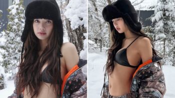 Lisa Turns Heads In Sexy Outfit In The Snow